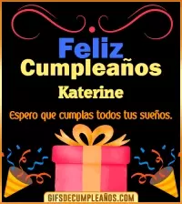 Mensaje de cumpleaños Katerine